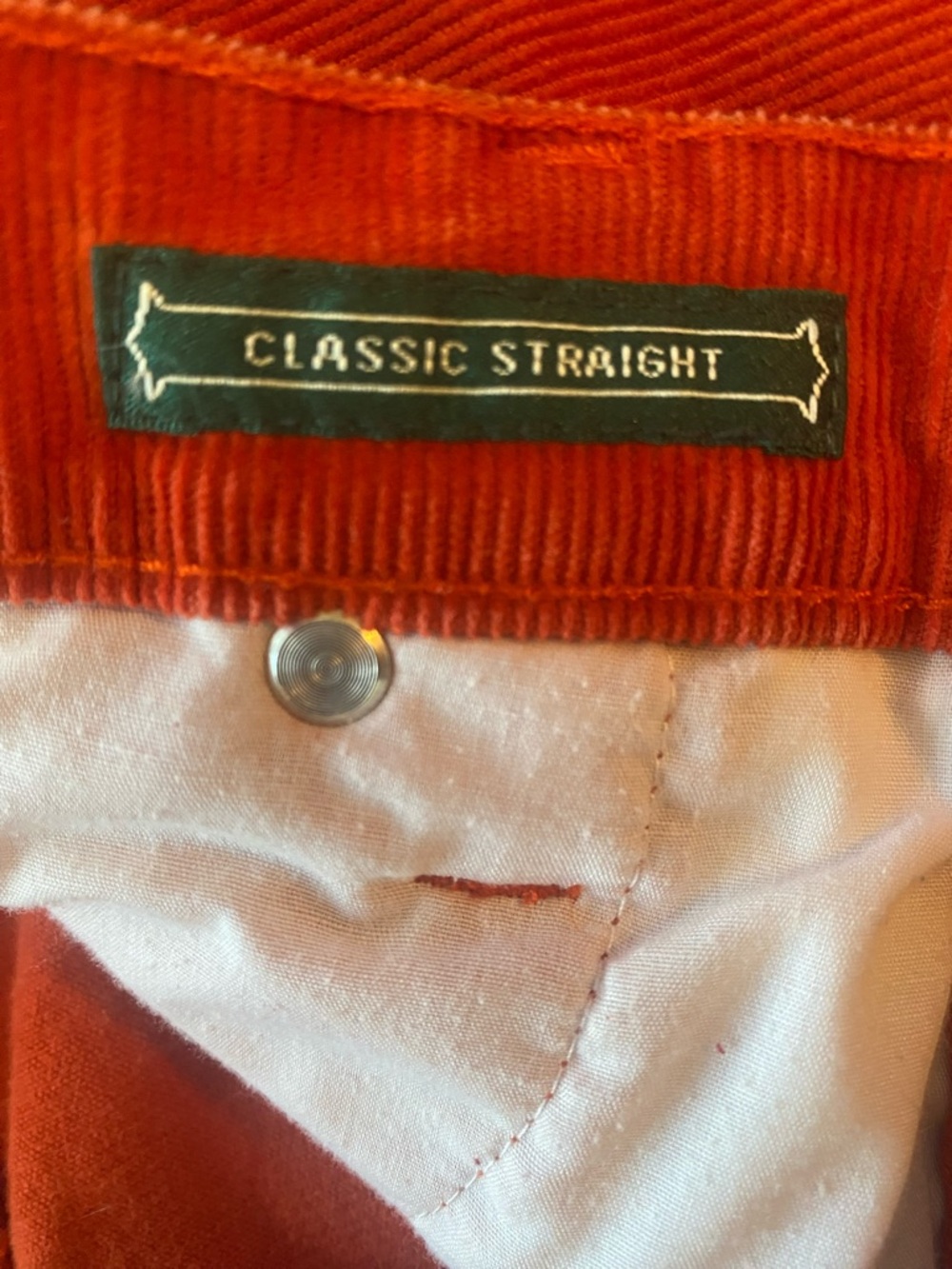 Ralph Lauren Women’s Corduroy Jeans in Bright Orange - Picture 5 of 5